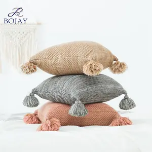 Bojay 豪华美丽的手针织枕头套针织图案装饰 DIY 抛枕头家居装饰散装枕头套