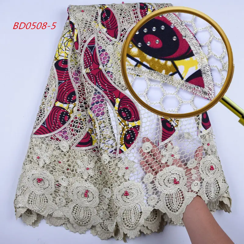 1587 Wholesale High Quality African Fabrics French Lace/African Lace Fabrics 5 Yards/African Tulle Lace For Party Dress