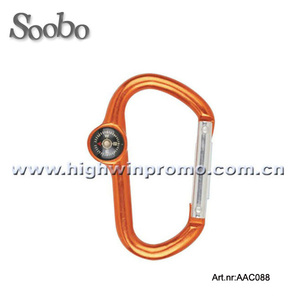 77x50x7mm aluminio grande brújula mosquetón llaveros - Product Image 1