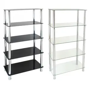 식당 용 유리 코너 선반/크롬 유리 선반 유닛 유리 욕실 코너 선반 - Product Image 1