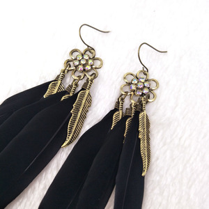 Envío <span class=keywords><strong>gratuito</strong></span> pendiente de moda flor largo de la hoja de cuentas de borla, pendientes para las mujeres chica regalo - Product Image 3