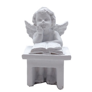 Pensando en clase de hecho a mano de resina rezando querubín ángel con las alas de Cupido estatuas - Product Image 5