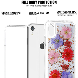 2 en 1 híbrido a prueba de golpes a prueba de 360 funda de protección completa Real flor Teléfono, caso para iPhone XR - Product Image 5