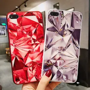 China Quadrangle Drop Weerstand Tpu Soft Side Reflecterende Spiegel Back Telefoon Case Voor Iphone