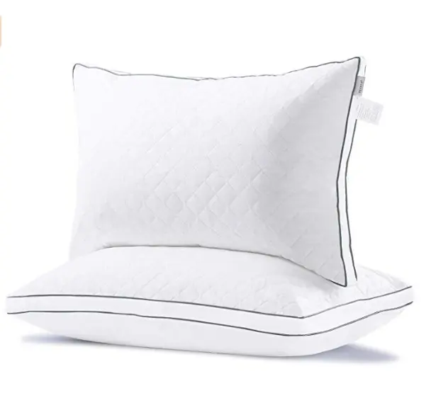 Penjualan langsung bantal tempat tidur Hotel logo kustom Super lembut kualitas tinggi untuk tidur