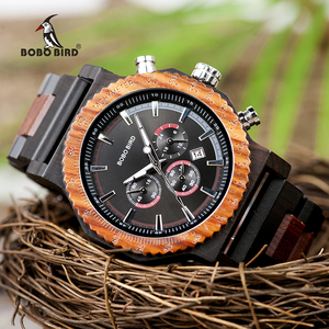 <span class=keywords><strong>Orologio</strong></span> in <span class=keywords><strong>Legno</strong></span> Classico di Edizione Limitata con Movimento al Quarzo e Data Automatica - Product Image 6