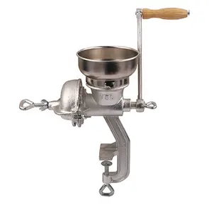 small cast iron hand operated grain grinding machine