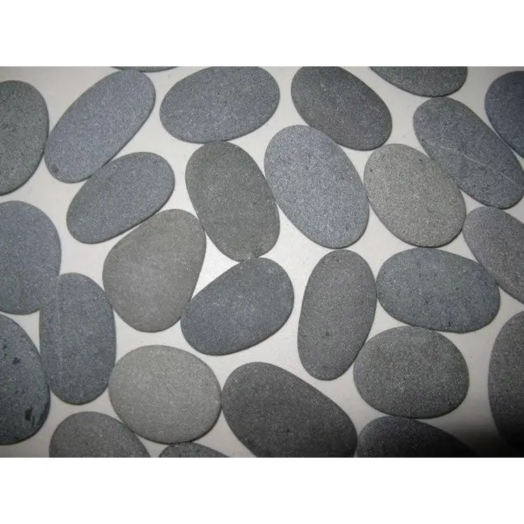 Ландшафтный маленький плоский камень для реки, камни для дорожек, тротуаров, черного, круглого, плоского речного камня, натуральный плоский речной камень