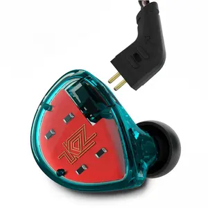 Terpanas 2019 KZ ES4 1DD 1BA Earphone Peredam Kebisingan Hibrid Dinamis dengan Mikrofon Headset Earbud Angker HiFi