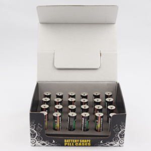 Estuche para Pastillas de Diseño de Batería en Oferta, Estuche para Pastillas Pequeño, <span class=keywords><strong>Caja</strong></span> de Almacenamiento para Pastillas, Accesorio para Fumar, Contenedor de Almacenamiento para Grinder - Product Image 1