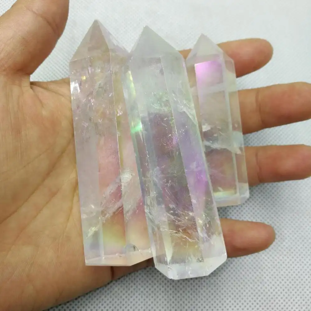 Baguette de quartz d'ange aura pour la guérison, vente en gros, 100 pièces