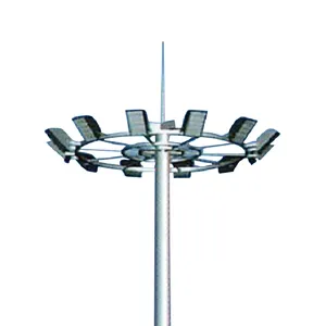 High Mast Light 30m High Mast Pole Lighting Pole With Lifting System For Sale