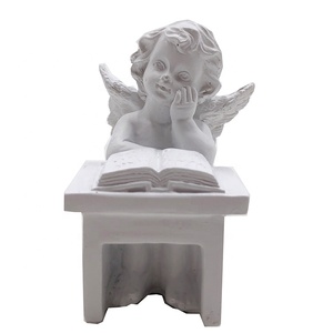 Pensando en clase de hecho a mano de resina rezando querubín ángel con las alas de Cupido estatuas - Product Image 4