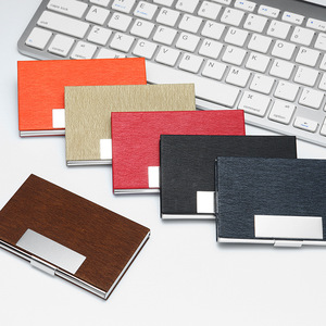 Tuyệt Vời Kim Loại Chủ Thẻ Tên Thẻ Trường Hợp Biểu Tượng Tùy Chỉnh PU Da Kinh Doanh Hộp Thẻ 2025 Mới Đến - Product Image 5