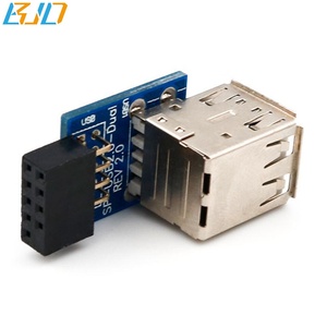 Beste Verkauf 9 Pin USB 2.0 Weibliche header zu Dual USB2.0 port Adapter-Dual Schicht Typ - Product Image 5