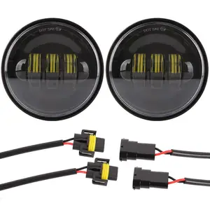 Lampu Sorot LED Sepeda Motor 4.5 Inci, Lampu Depan Pas dengan 7 Inci untuk Sepeda Motor, Lampu Kabut LED, Lampu Tambahan untuk Sepeda Motor Harleys Daviphones