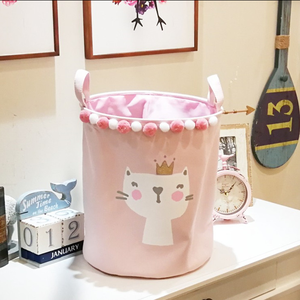 Cestini portabiancheria per cameretta in stile nordico per bambini con gatto e balena dei cartoni animati - Product Image 3
