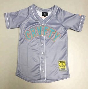 Wholesale custom sublimated Baseball T-shirts Jersey with broidery patern - Product Image 5