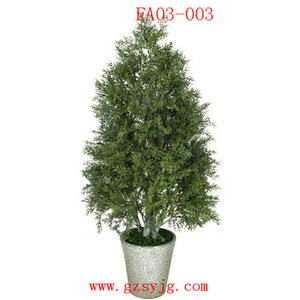 ארז בונסאי מלאכותי מקורה עץ טופיארי Cypress Pine צמחים מלאכותיים עצים לקישוט - Product Image 4