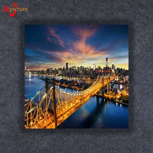 Negro noche paisaje par beso pintura con LED iluminado de imprimir la imagen en la pared - Product Image 3