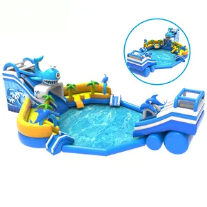 Opblaasbare Waterpark Voor Kinderen Opblaasbare Combo Ronde Zwembad Water Park Voor Amusement