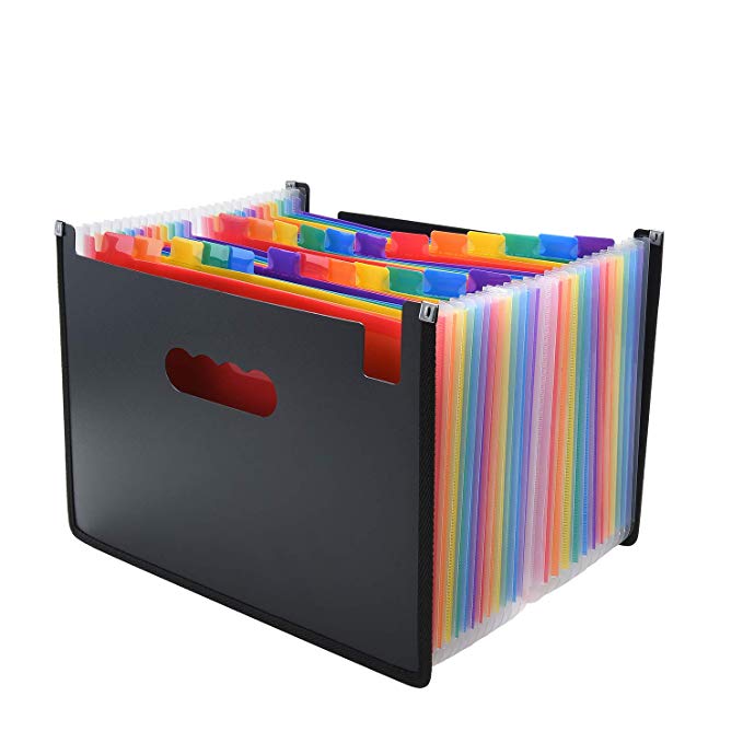 Folder 24. Разноцветные папки. plastic file folder organizer.