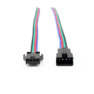 4 Pin JST SM Connector Male to Female 4pin SM Plug Connector Cable for 5050/3528 2801 8806 RGB LED Strip