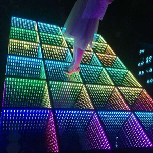 Portable <span class=keywords><strong>disco</strong></span> RGB que cambia de color LED iluminado baile, 3D LED panel - Product Image 6