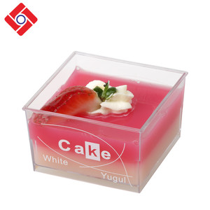 A medida cuadrado al por mayor de plástico desechables de plástico Mini jalea de comer <span class=keywords><strong>el</strong></span> postre tazas - Product Image 1