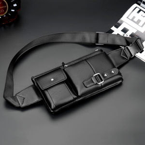 Factory wholesale MENS wholesale leather fanny pack multifunctional Purse Wallet Bag breasted - Product Image 5