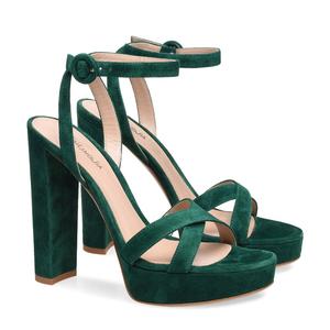 Women Faux Suede Chunky High <strong>Heel</strong> Sandals Cross Strap <strong>Open</strong> <strong>Toe</strong> Dress <strong>Platform</strong> Evening Dance Heeled - Product Image 4