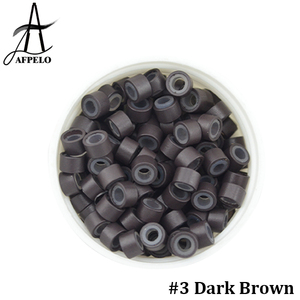 Hair <strong>Extension</strong> <strong>Beads</strong> Silicone Micro Links for I/U Tip Feather Hair <strong>Extensions</strong> 4.5*2.5*3.0mm - Product Image 2