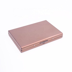 Mais Confiável RFID Blocking <span class=keywords><strong>Card</strong></span> Protector Simples Estilo <span class=keywords><strong>Rose</strong></span> <span class=keywords><strong>Gold</strong></span> Metal Carteira para Senhoras e Homens Titular Do Cartão De Crédito - Product Image 6