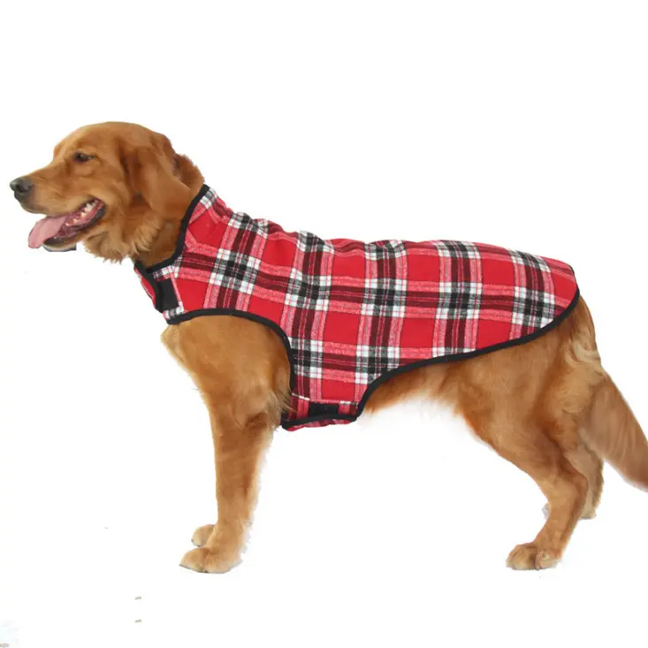 large dog clothes autumn winter plaid dog coat for Golden Retriever/Labrador/Samoyed/Siberian husky/Border Collie