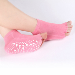 Professionnel anti-dérapage à bout ouvert <span class=keywords><strong>en</strong></span> <span class=keywords><strong>coton</strong></span> chaussettes de yoga, cinq doigts yoga fitness produits dans 2019 - Product Image 3