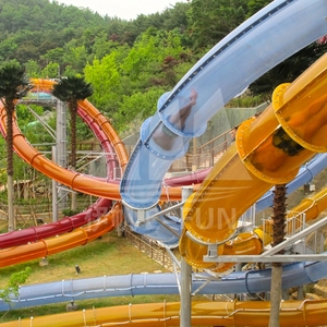 <span class=keywords><strong>Toboggan</strong></span> aquatique en <span class=keywords><strong>spirale</strong></span> en fibre de verre à boucle fermée translucide et colorée à grande vitesse - Product Image 2