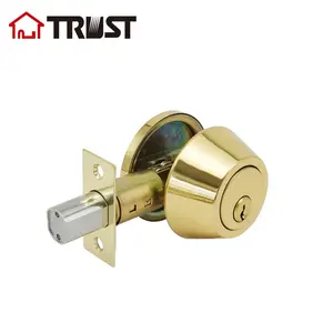 אמון 7301-PB ANSI כיתה 3 האמריקאי אחת צילינדר Deadbolt מנעול הדלת פולני פליז