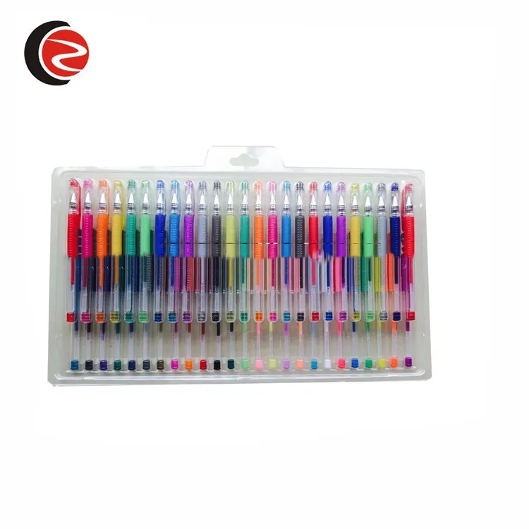 50 Gel Pen Tray Set Color Pencils Pack School Drawing Arts Craft
