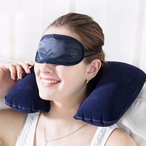 Personalizado pvc flocado plegable inflable de viaje en forma de U almohada para el cuello - Product Image 5