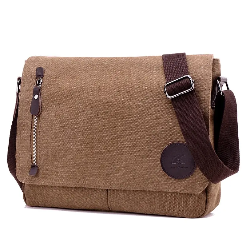Casual Business Fashion Polo Messenger Bag Canvas Satchel Messenger Bag Man Bag