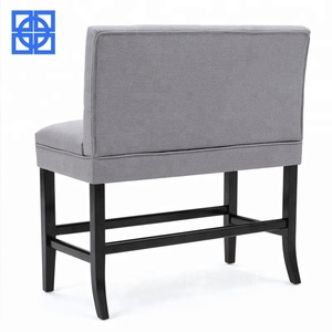 Estilo francés moderno distintos tela <span class=keywords><strong>bar</strong></span> restaurante Banco largo con patas de madera - Product Image 4