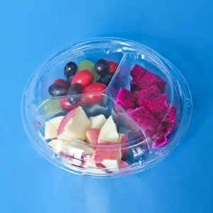 Hearted Shape Clear Plastic Pet Fruit Salad Container