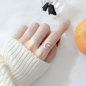 Five Star With <strong>Moon</strong> Open 925 Sterling Silver <strong>Rings</strong> for Women Jewelry - Product Image 4