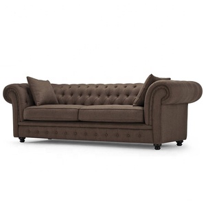 Moderne <span class=keywords><strong>Bleu</strong></span> <span class=keywords><strong>Velours</strong></span> Entièrement Tufté Chesterfield Salon Canapés Offre Spéciale - Product Image 4