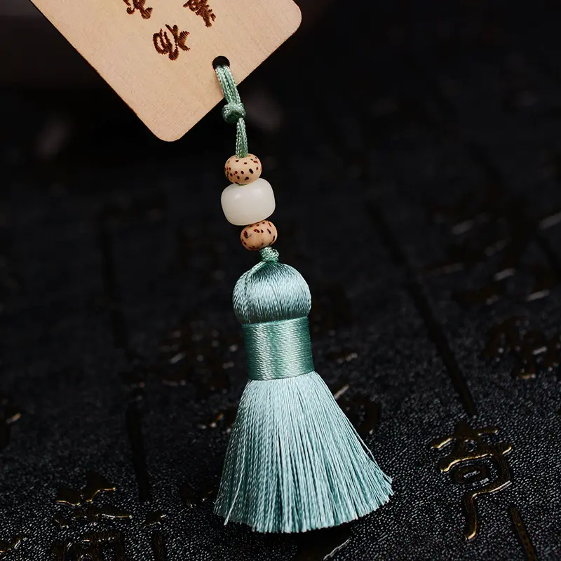 Longjie fornecedor de borla de marcador, borla de seda artesanal para fazer brincos