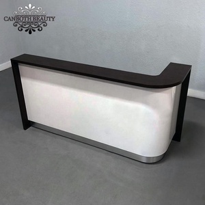 Escritorio <span class=keywords><strong>de</strong></span> recepción frontal para salón <span class=keywords><strong>de</strong></span> belleza moderno, forma curva, deskCB-R105 <span class=keywords><strong>de</strong></span> recepción para oficina - Product Image 5
