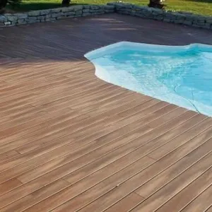 2023 venda quente ao ar livre WPC impermeável antiderrapante composto decking placas 150*25mm piso exterior