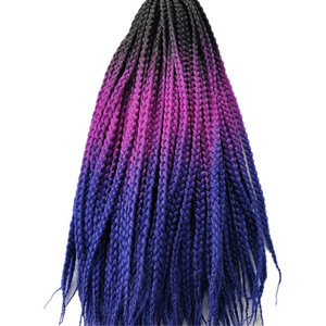 Tomo — Extensions capillaires synthétiques tressées en Triangle, boîte moyenne et petite, <span class=keywords><strong>crochet</strong></span>ées noires, 24 pouces - Product Image 3