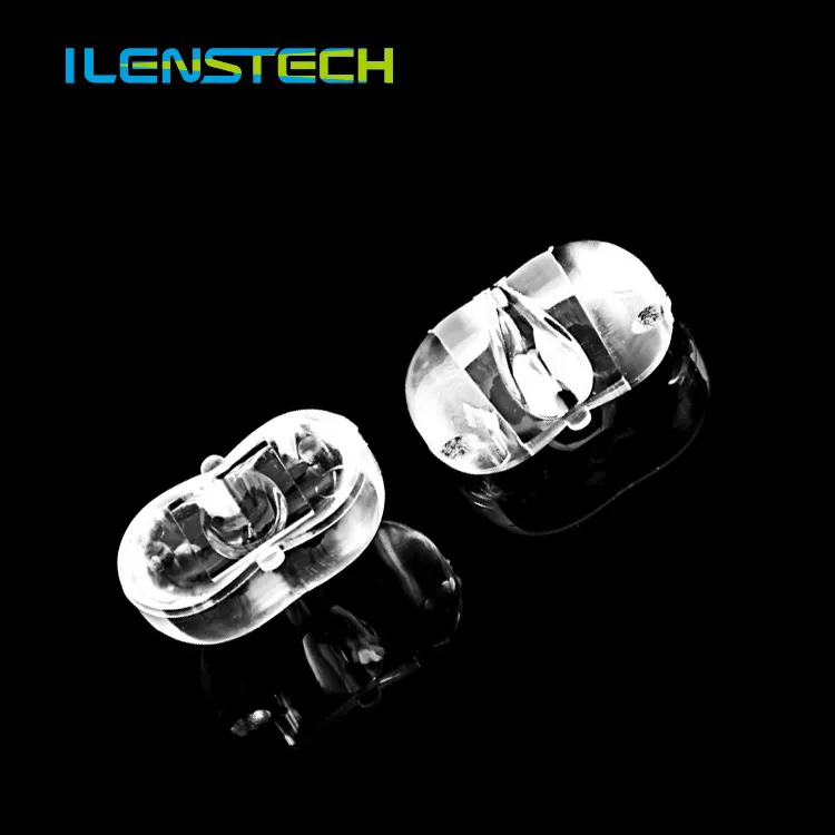 Ilenstech plastic led street light lens wide beam angle 70*145 degree 2525 3030 led smd lens