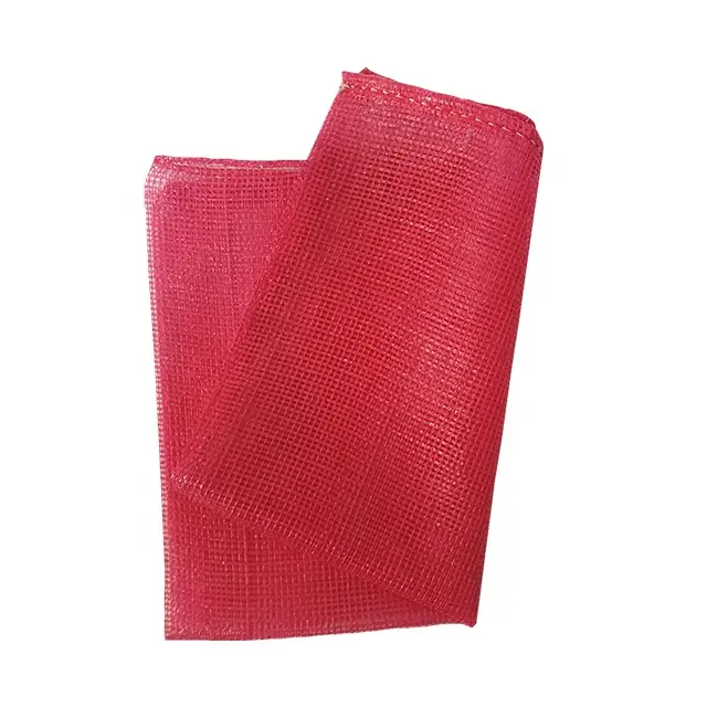 Factory price pp red color mesh bag for vegetable onion potato